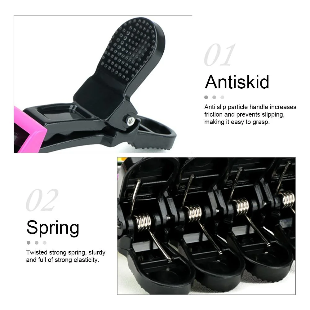 9 Piezas: Pinzas de Cocodrilo y Pasadores de Acero, Peine de Cola Puntiaguda, Suministros Antiestáticos Resistentes al Calor para Peluquería Profesional