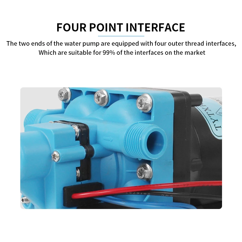 TYTXRV 12V 7LPM RV Marine Water Pump with Strainer Filter Self Priming Water Pump for Home Washing RV Spraying Agricultural