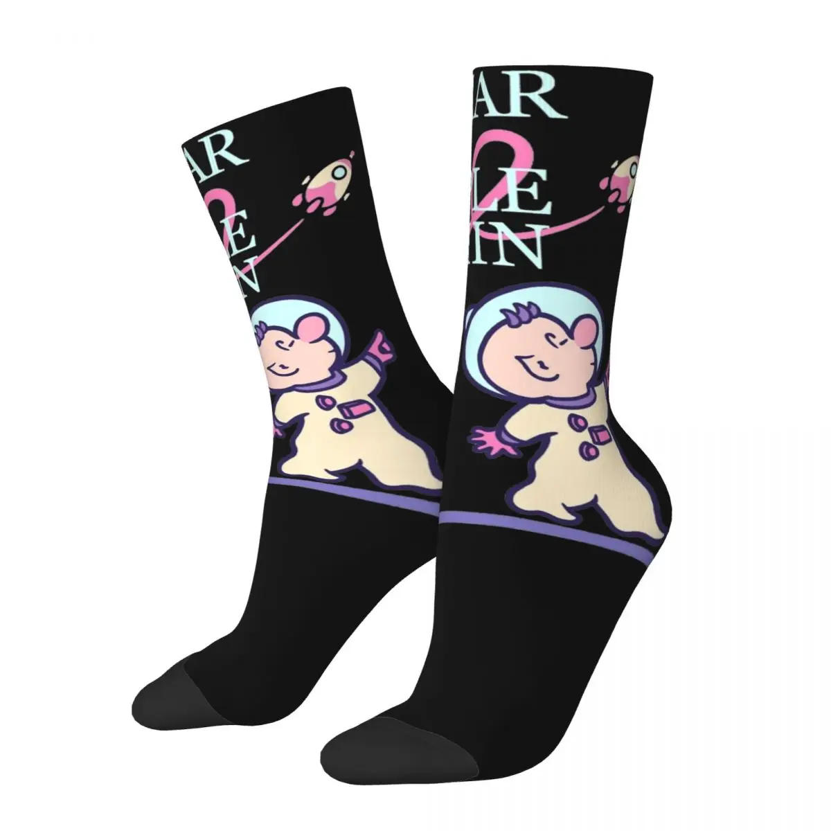 Cool Men's Women's Parody Purple Pikmin Design Socks Captain Olimar Accessories Print Socks Cute Wonderful Gifts