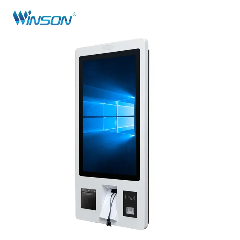 32 Inch Self Service Kiosk With Printer Scanner For Ordering Desktop