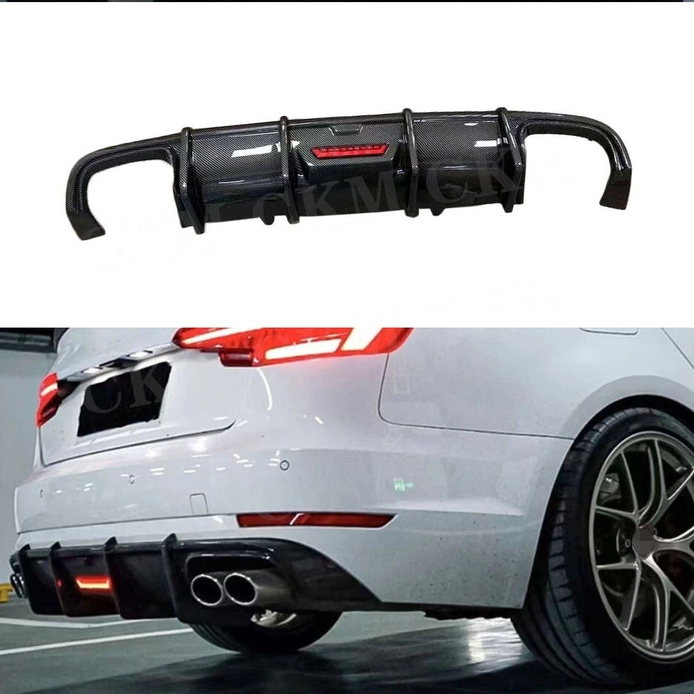 

Dry Carbon Fiber For Audi A4 S4 B9 2017-2019 Standard Rear Bumper Lip Diffuser Spoiler ABS Body Kits FRP Rear Diffuser Protector