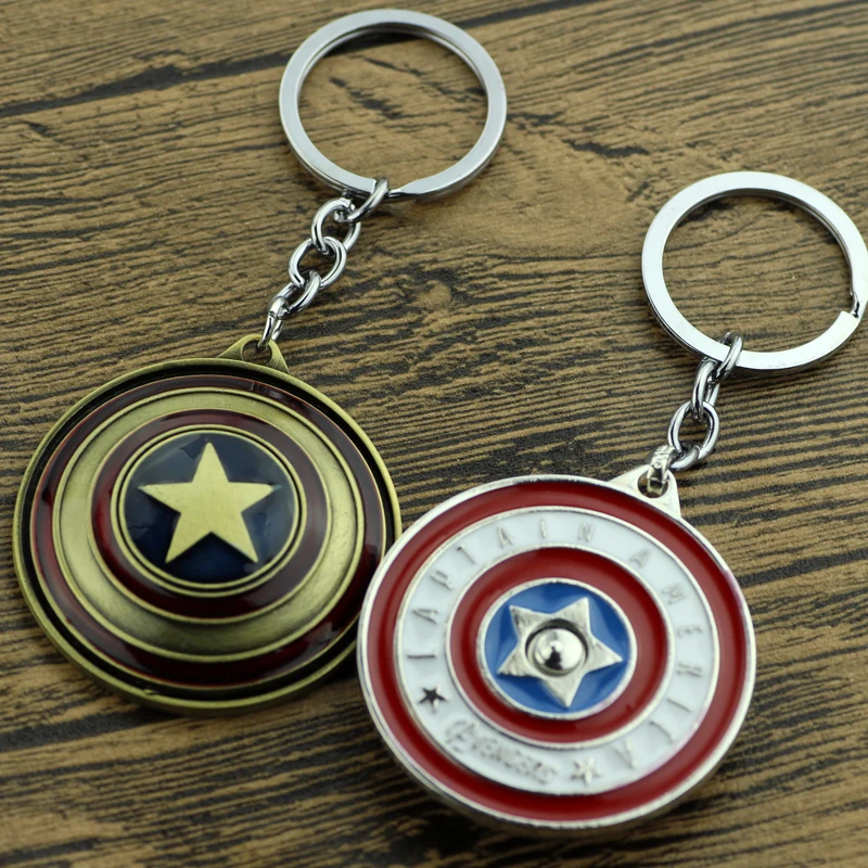 Captain America Schild Schlüsselanhänger Kreativer Spaß-Schlüsselring Superheld Avengers Autoschlüsselhalter Rucksack-Accessoire – Detail 5