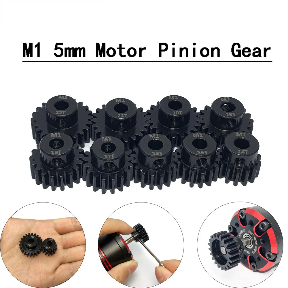 M1 5mm 34T 33T 11T 12T 14T 15T 20T 21T 22T 24T 26T 28T 30T Schwarzes Stahl-Metall-Zahnrad für 1/8 1/10 RC Modellauto-Motor – Detail 1