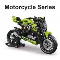 Racing Building Blocks Technology Motorcycle Motocross MOC Model Competitive Kids Assembling Creative City Car Vehicle Bricks