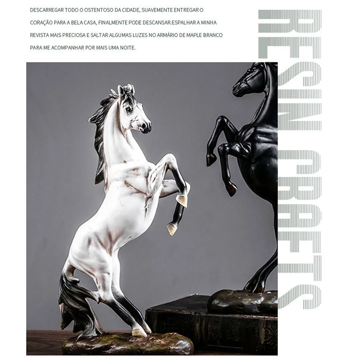 Modern Resin Statue Art Decor Animal Sculpture Desktop Ornament for Office Living Room Bedroom Shelf Bookshelf Home Decoration