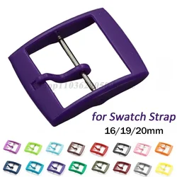 1pcs Plastic Watch Clasp for Swatch Silicone Strap 16 19 20mm Colorful Watch Band Pin Buckle Women Wen Watch Button Accessories