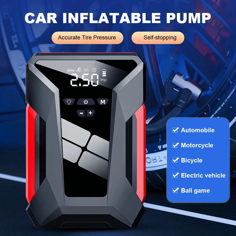 

Emergency Start Power Supply Car Mounted Inflation Pump Integrated Machine Battery Power On Ignition Large Capacity Power Bank