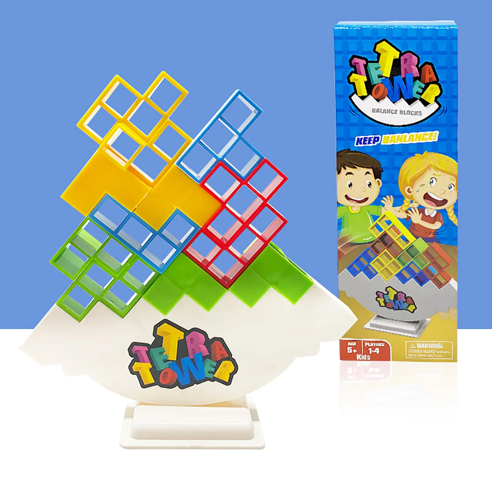 Juego de equilibrio de bloques altos para niños, juguetes de escritorio para niños, juguetes educativos de interacción de fiesta multijugador