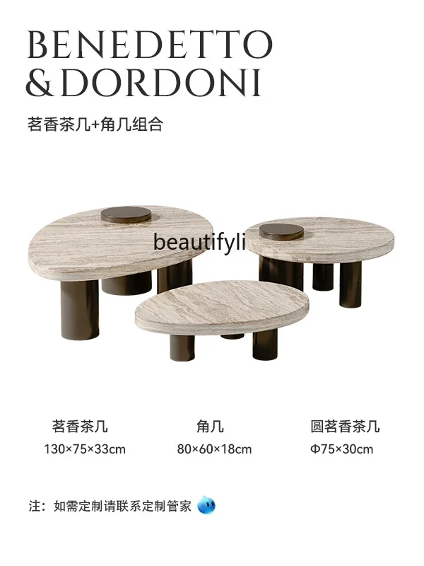 Y Coffee table living room light luxury high-end office home creative marble minimalist roundA16