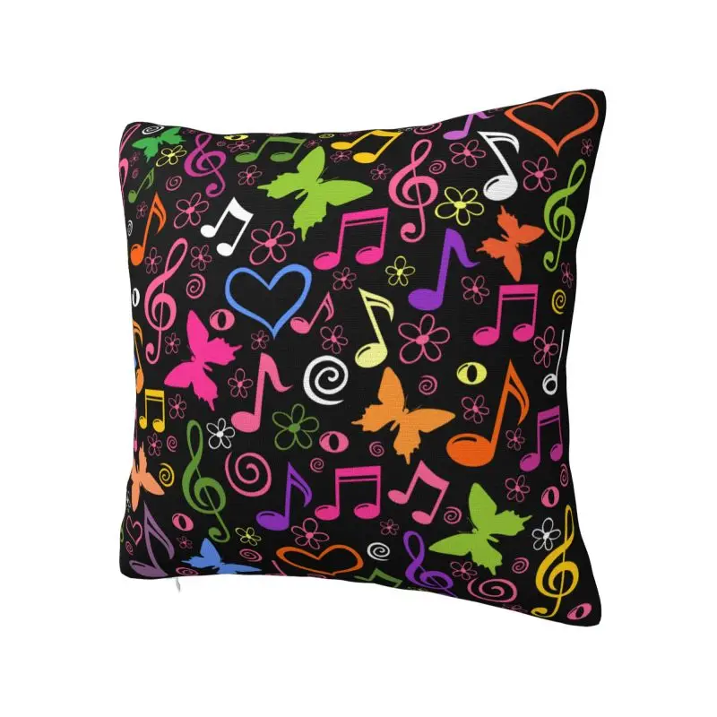 Luxury Music Festival Musical Notes Cushion Covers 40x40cm Polyester Throw Pillow Case Sofa Chair Square Pillowcase Decoration