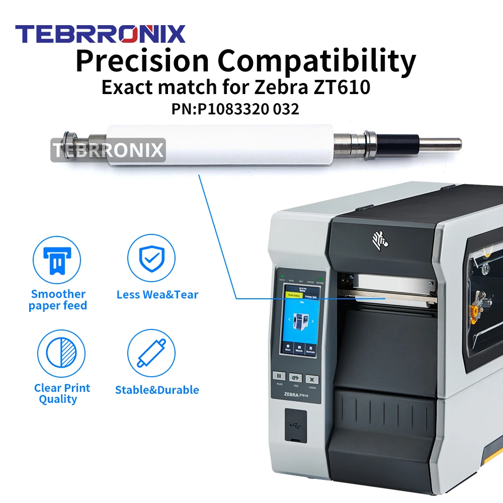 zebra-zt610-zt610r-203dpi-300dpi-サーマルバーコードラベルプリンター用キットプラテンローラー-p1083320-032