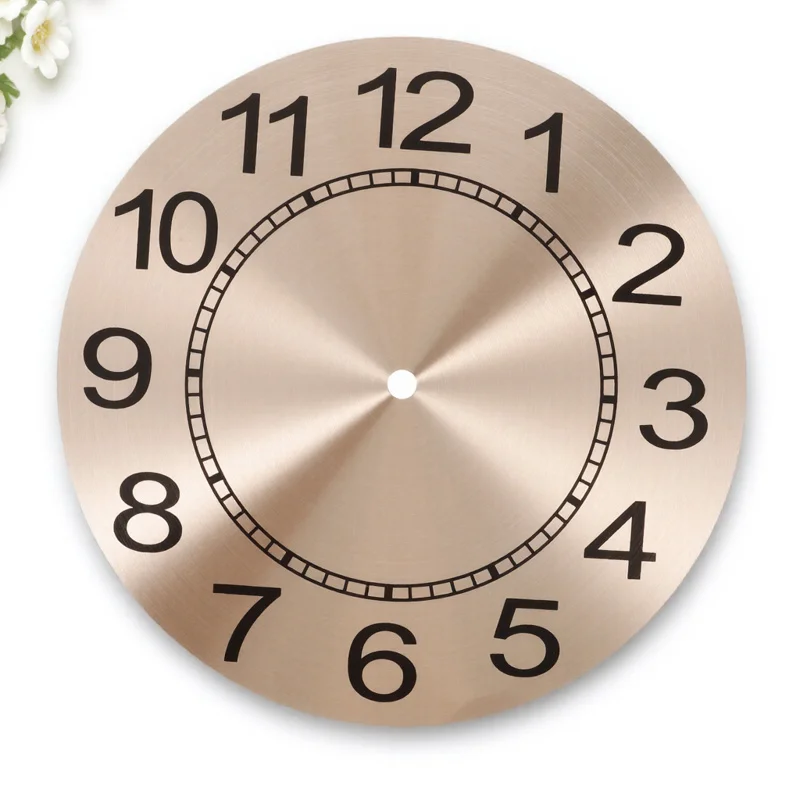 

Aluminum Dial Clock Metal Dial Panel DIY Round Replacement Clock Face Repair Movement Replacement Mechanism Kit