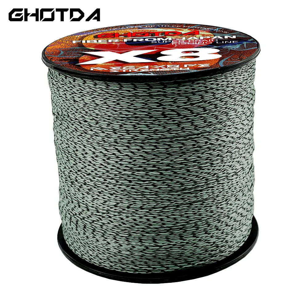 GHOTDA Geflochtene Angelschnur X4/X8 300M Speckle Multifilament Pe Draht Unsichtbare Super Starke Weitwurf Karpfenangeln Zubehör