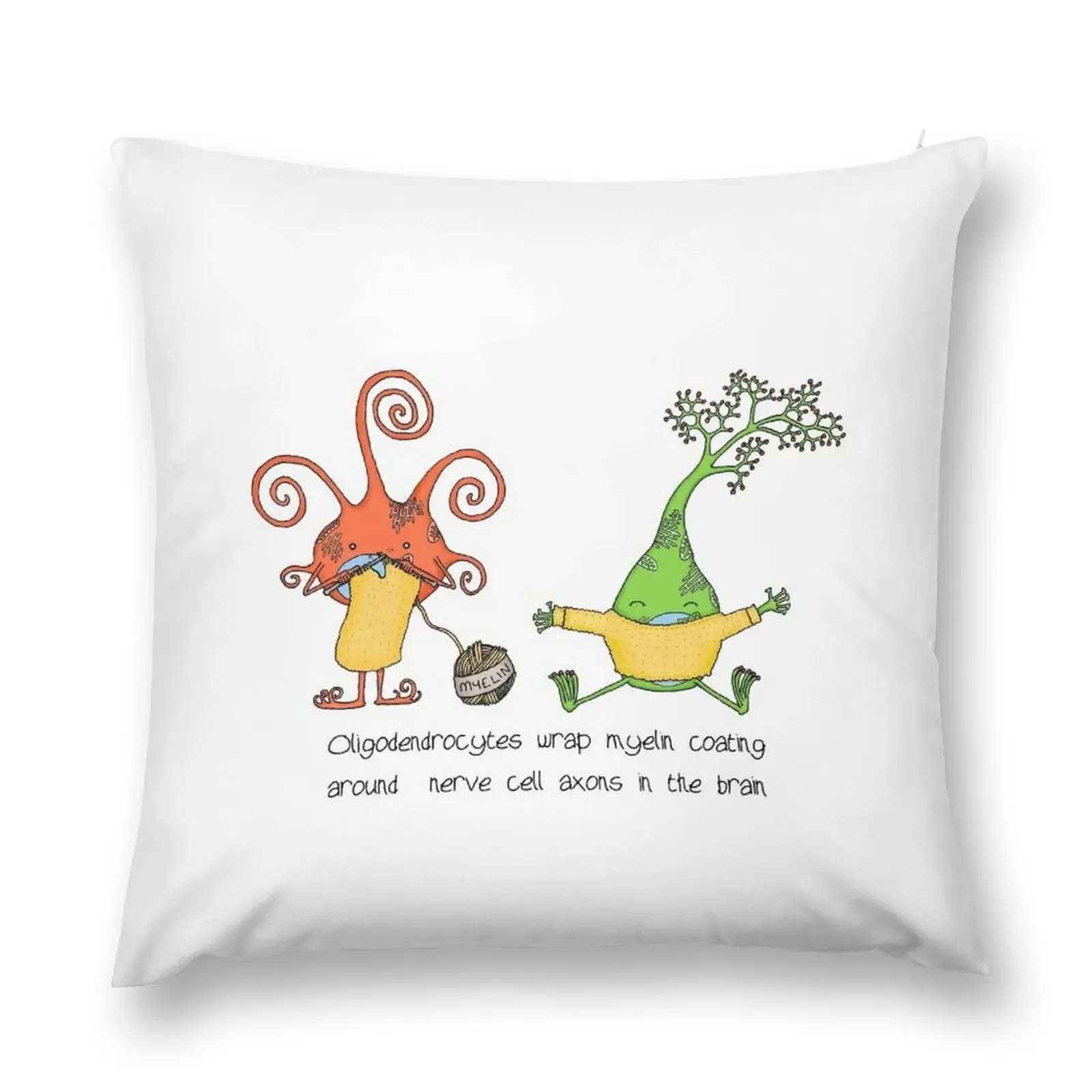 Oligodendrocytes myelinate! Throw Pillow luxury throw pillow covers Sofa Cover pillow