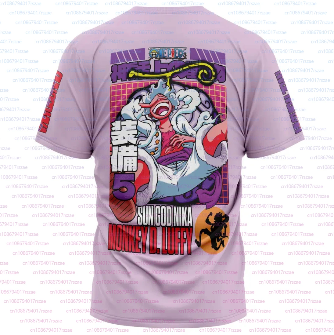 

One Piece 5th Japanese Anime 3D Printed Men's T-Shirt Boy Children's Harajuku Short Sleeve Tees Kids Monkey D Luffy Clothing