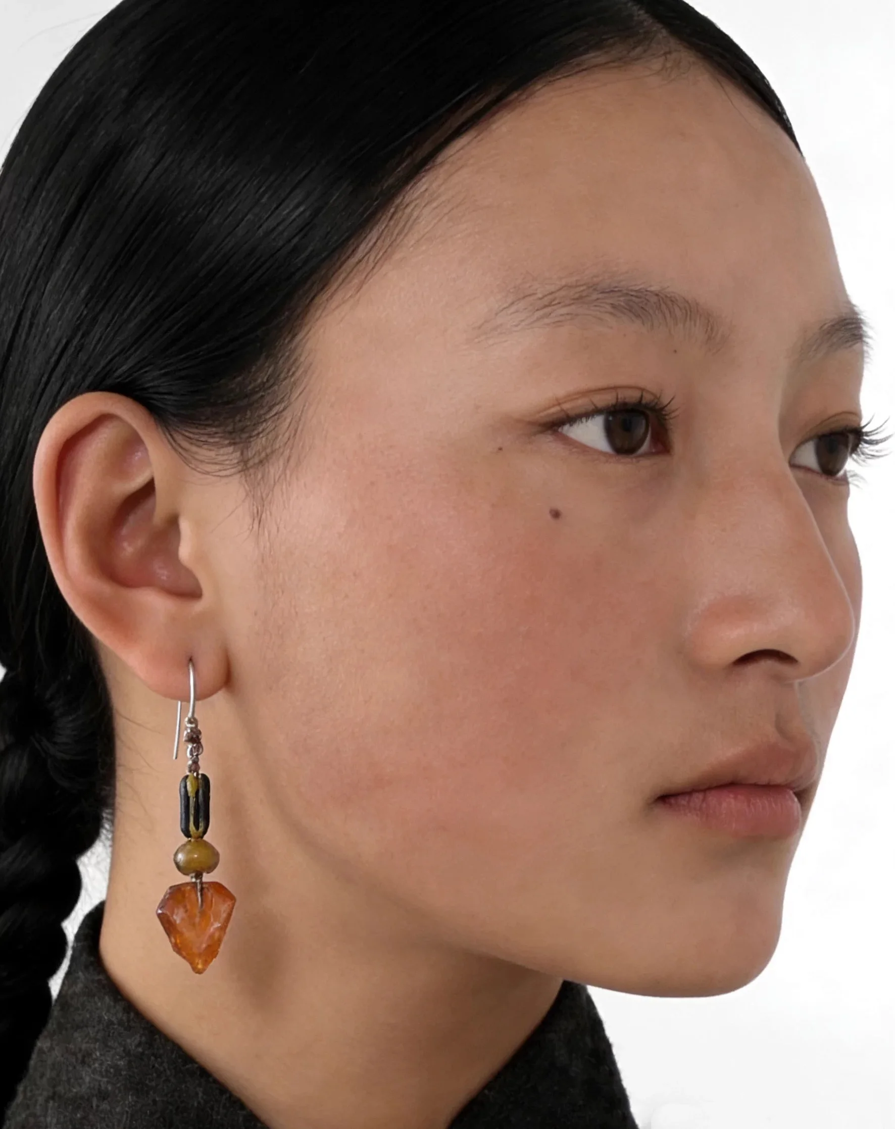 

Natural Stone Stud Earrings 925 Handmade Artisan Earrings for Women Daily Wear Unique Niche Original Jewelry