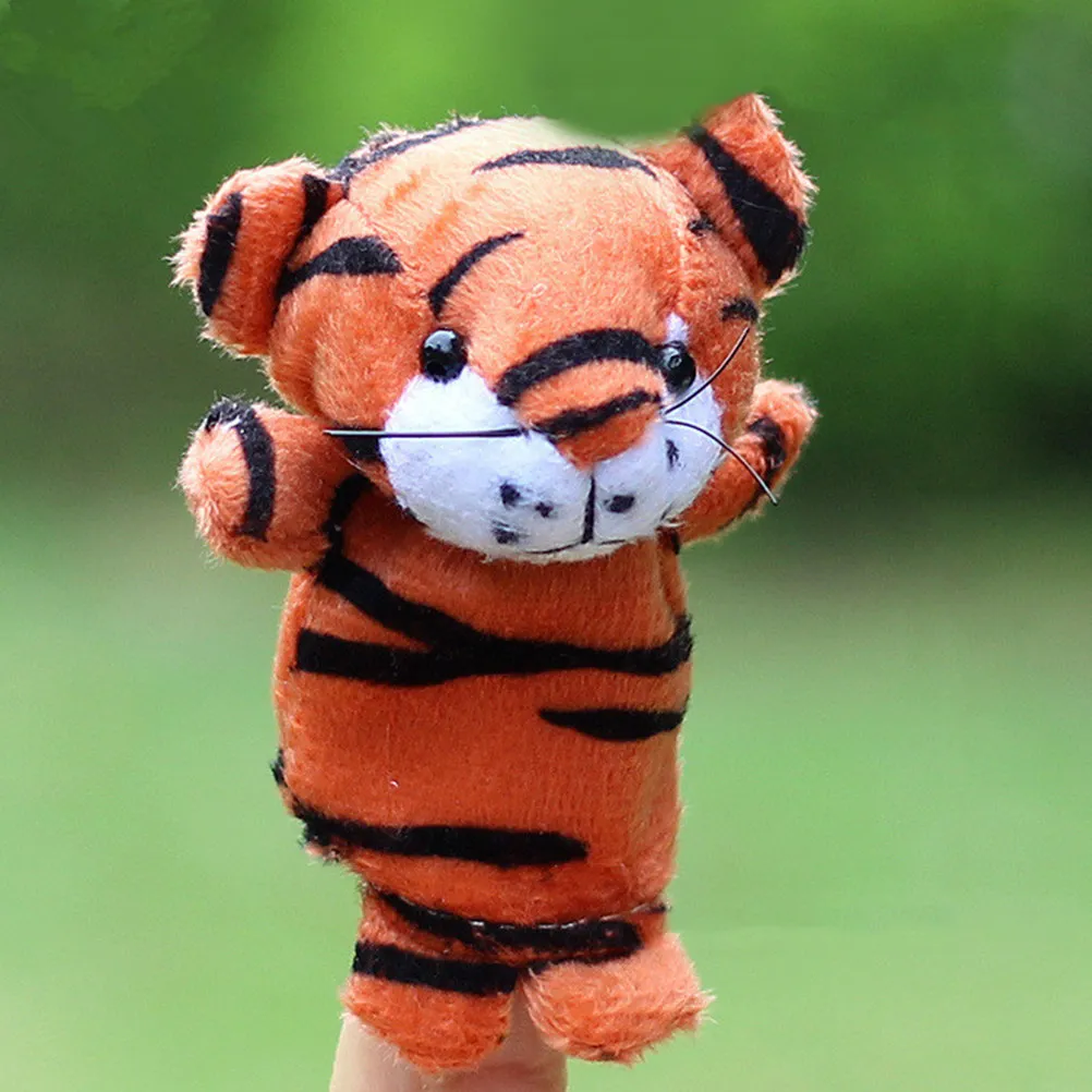 

12Pcs Animal Finger Puppets Bright Color Learning Aid Wear-Resistant Soft Fabric for Interactive Story Time Family Bonding