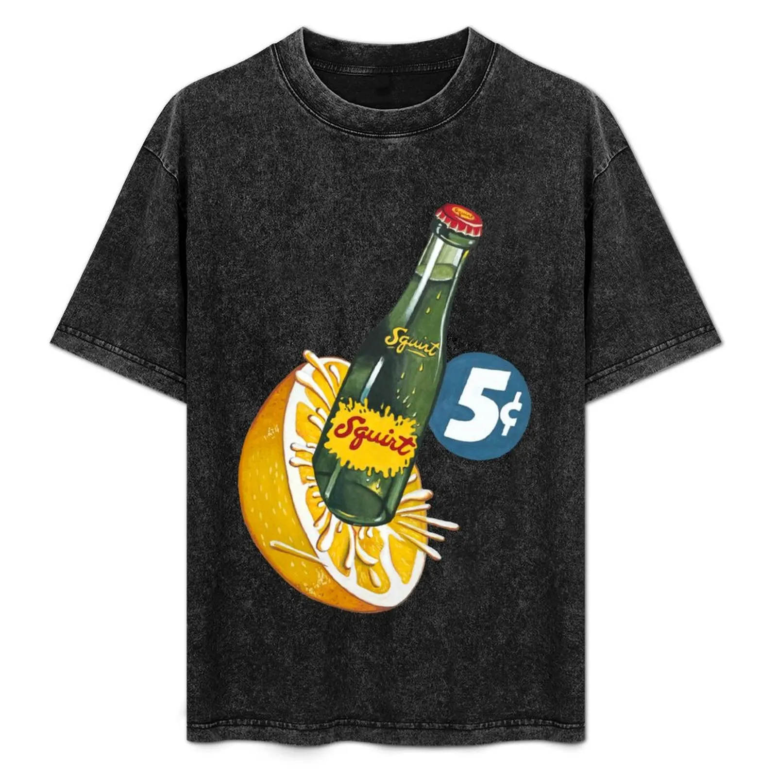 

Vintage Squirt Soda Logo T-Shirt blue archive cute clothes oversized graphic tee for a boy slim fit t shirts for men