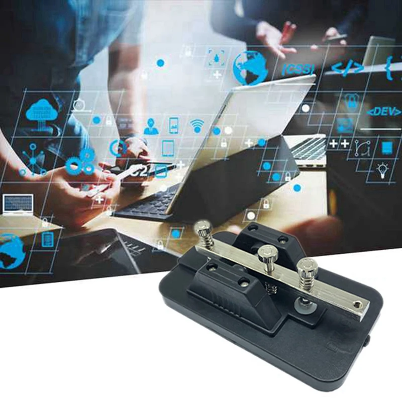 Manual CW Key Teaching Telegraph Exerciser With Buzzer Short Wave Radio Morse Code Key Easy To Install Easy Operation