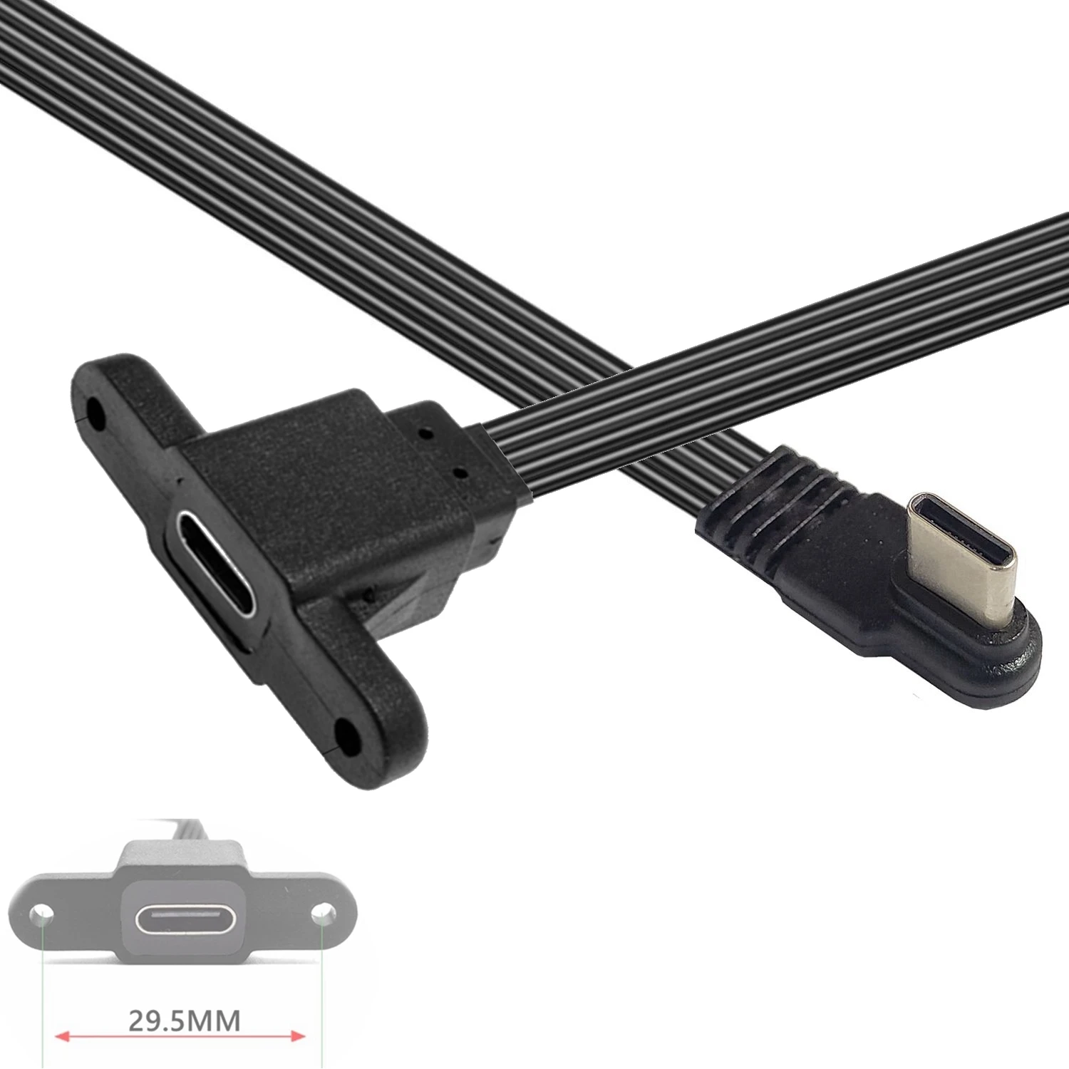

10CM 20CM Flat Elbow USB-C Type C Up/Down 90° Data Load PD Cable Left and Right USB C universal data cable for Android phones