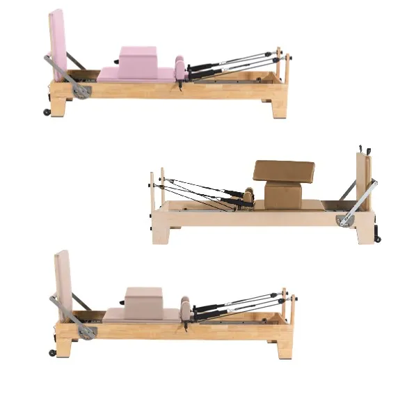 Trending 2025 Durable Adjustable Maple Pilates Studio Reformer Machine High Quality Health Functional Trainer