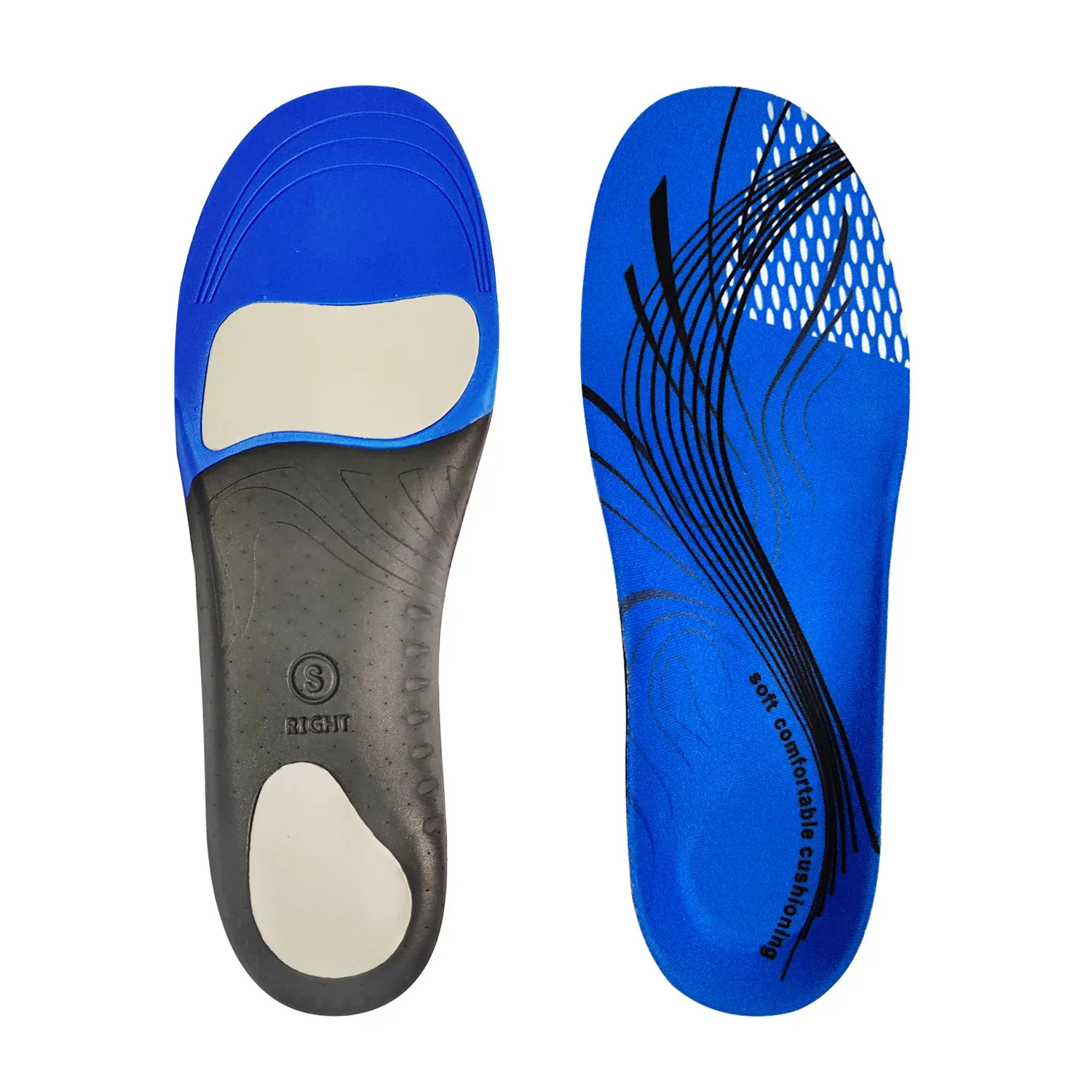 

Orthotic Insole Arch Support Insole Insert For Flat Feet PU Shock Absorption Plantar Fasciitis Heel Pain Orthopedic Insoles