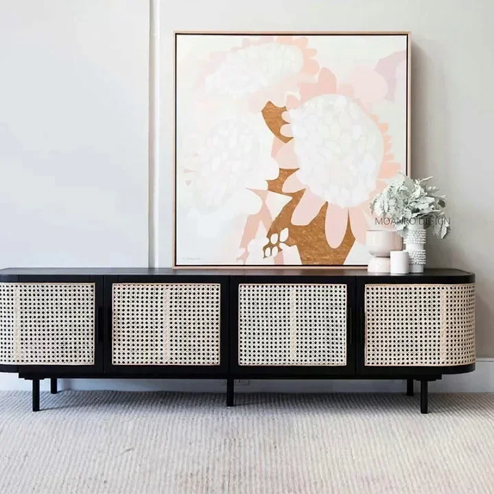 

Dreamhause Nordic Solid Wood Creative TV Cabinet Storage Apartment Living Room Wooden Cabinet