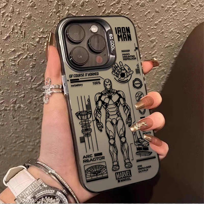 حافظة لهاتف آيفون 17 16 15 14 13 12 11 Pro Max Plus 17 Air 16E X XR XS Max غطاء ممتص للصدمات صلب