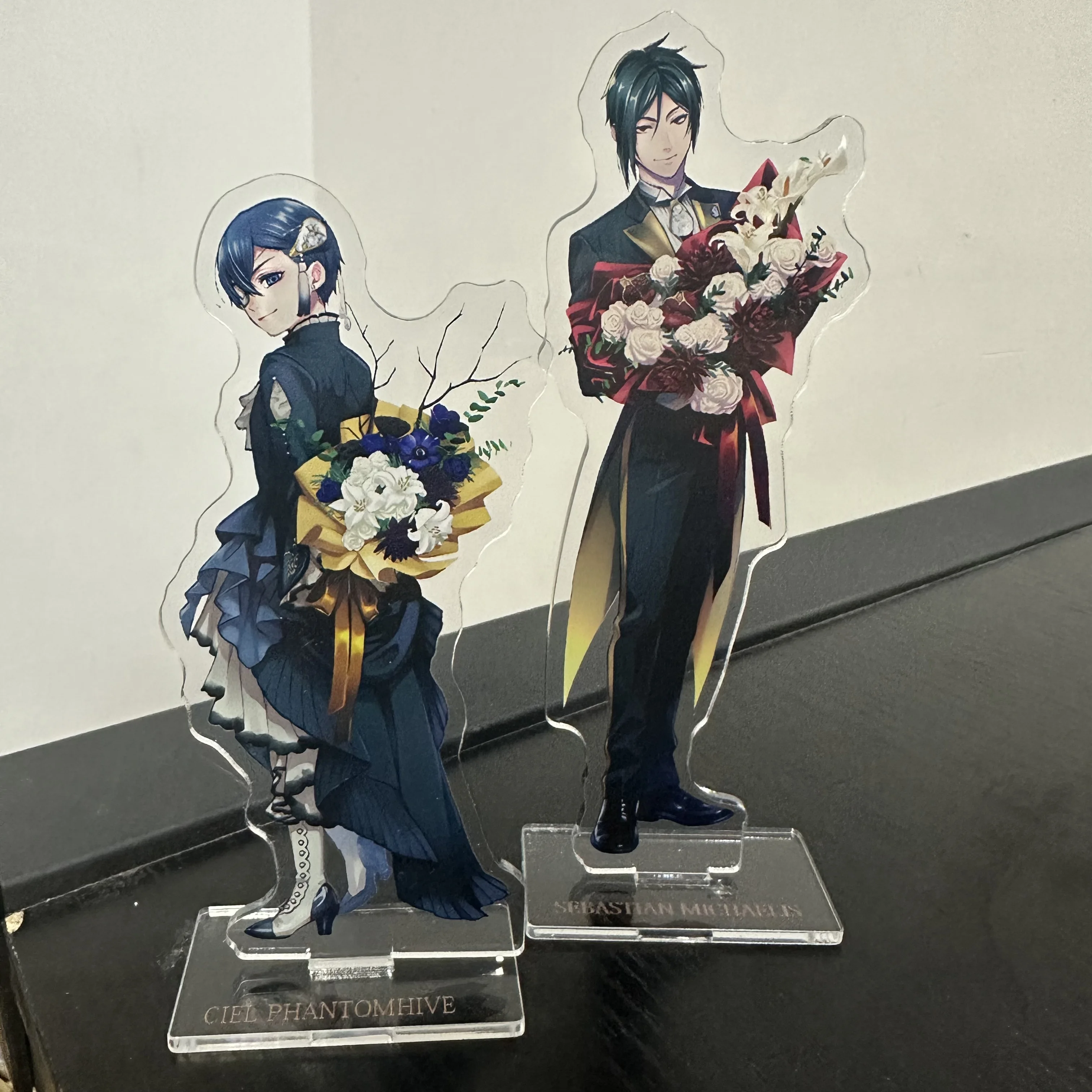 Anime Black Butler Figure Ciel Phantomhive Acrylic Stands Sebastian Michaelis Character Model Plate Desk Decor Standing Sign Toy