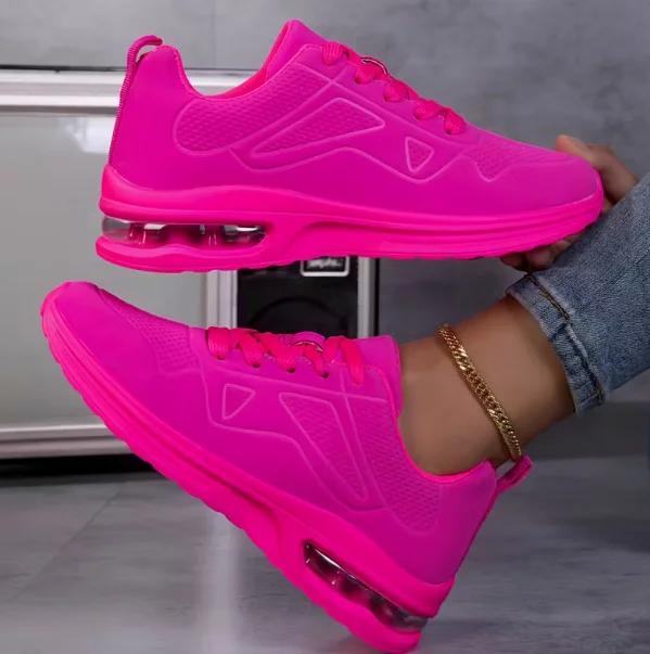 Damen-Laufschuhe mit Luftpolsterung, Leichte, Weiche, Stoßdämpfende, Stylische und Vielseitige Sneaker für Outdoor-Sport und Alltag – Detail 7