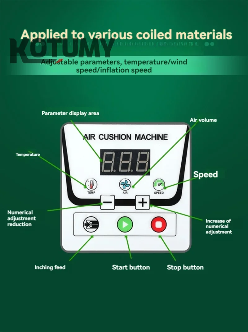 Bubble Bag Gourd Film Inflator Packaging and Protection Automatic Air Cushion Machine 220v