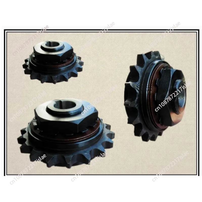 

Friction type torque limiter with sprocket, shaft flange torque safety coupling TL250 350 DXC-2