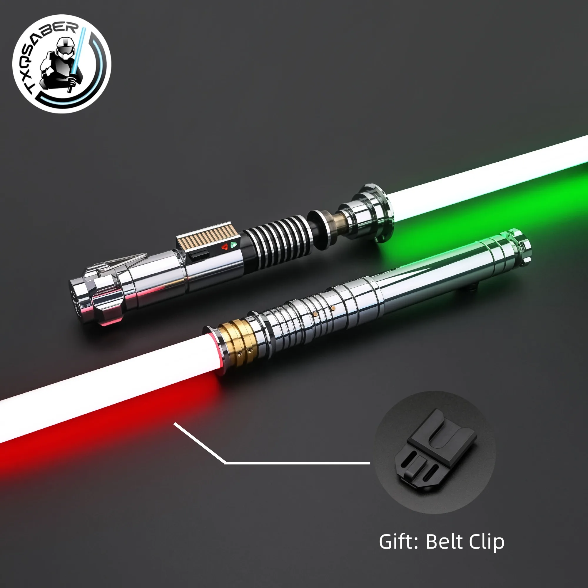 TXQSABER Luke EP6  Windu Double Saberl COMBAT Metal Lightsaber Saber Force Heavy Dueling Skywalke Gift Fonts Sword Jedi