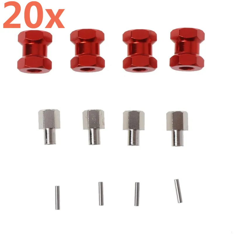 5Sets Aluminum HEX 12mm Longer Combiner Climbing Simulation RC Car 15mm 20mm 25mm Coupler AL For 1/10 Scale RC Car TAMIYA AXIAL