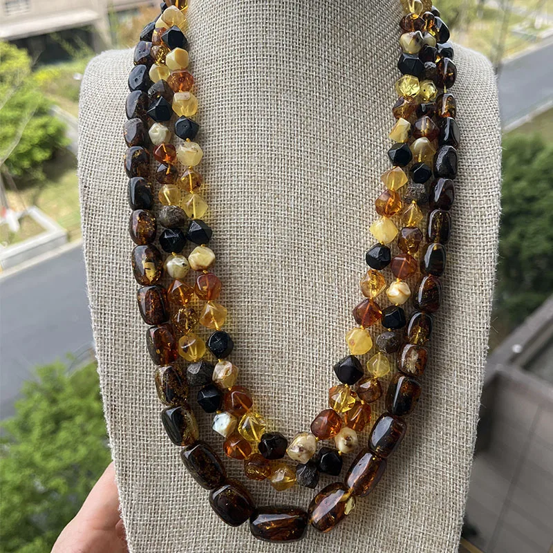 Yoowei Halskette aus 100 % Naturbernstein als Geschenk, europäische baltische Original-Medizinperlen, wunderschöner, einzigartiger Heilschmuck-Lieferant – Detail 23