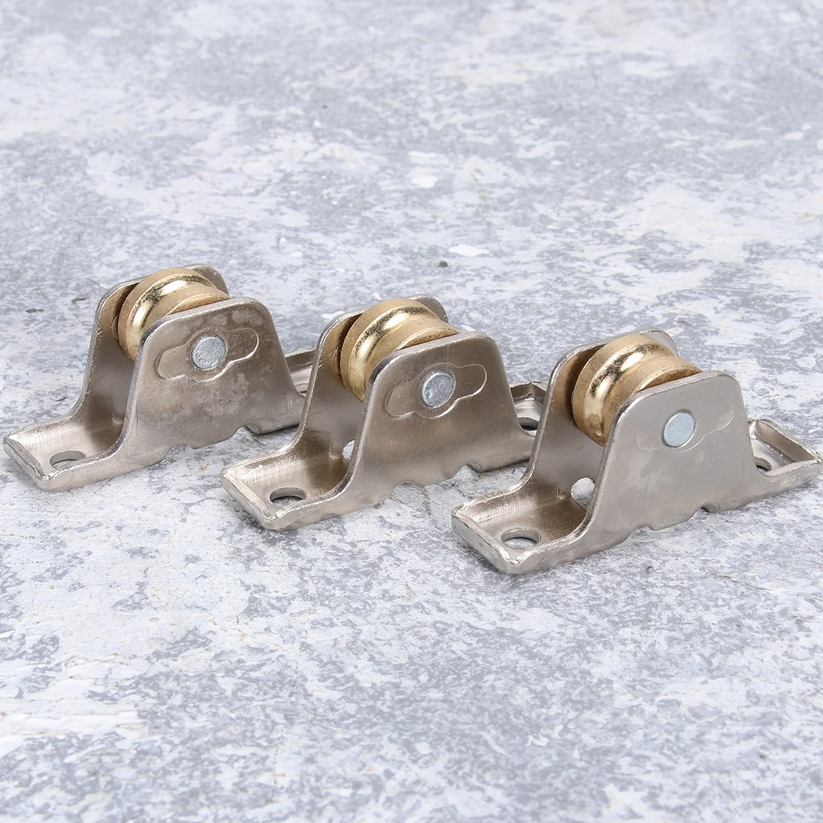 سبيكة الستار السكك الحديدية المسار بكرات 4 قطعة نافذة معدنية وشاح بكرة محامل لشرائح قضيب الباب #6