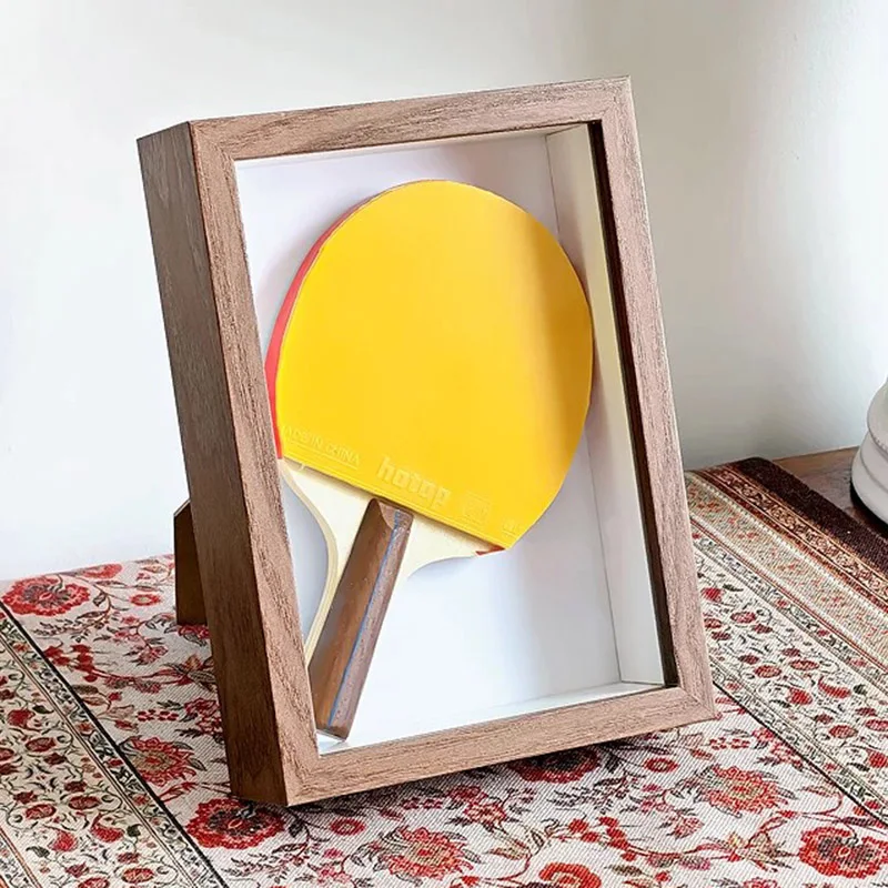Cadre de présentation pour raquettes de tennis de table 7 pouces, boîte pour raquette de ping-pong, cadre mural anti-poussière, cadre photo pour signature, ornement de bureau