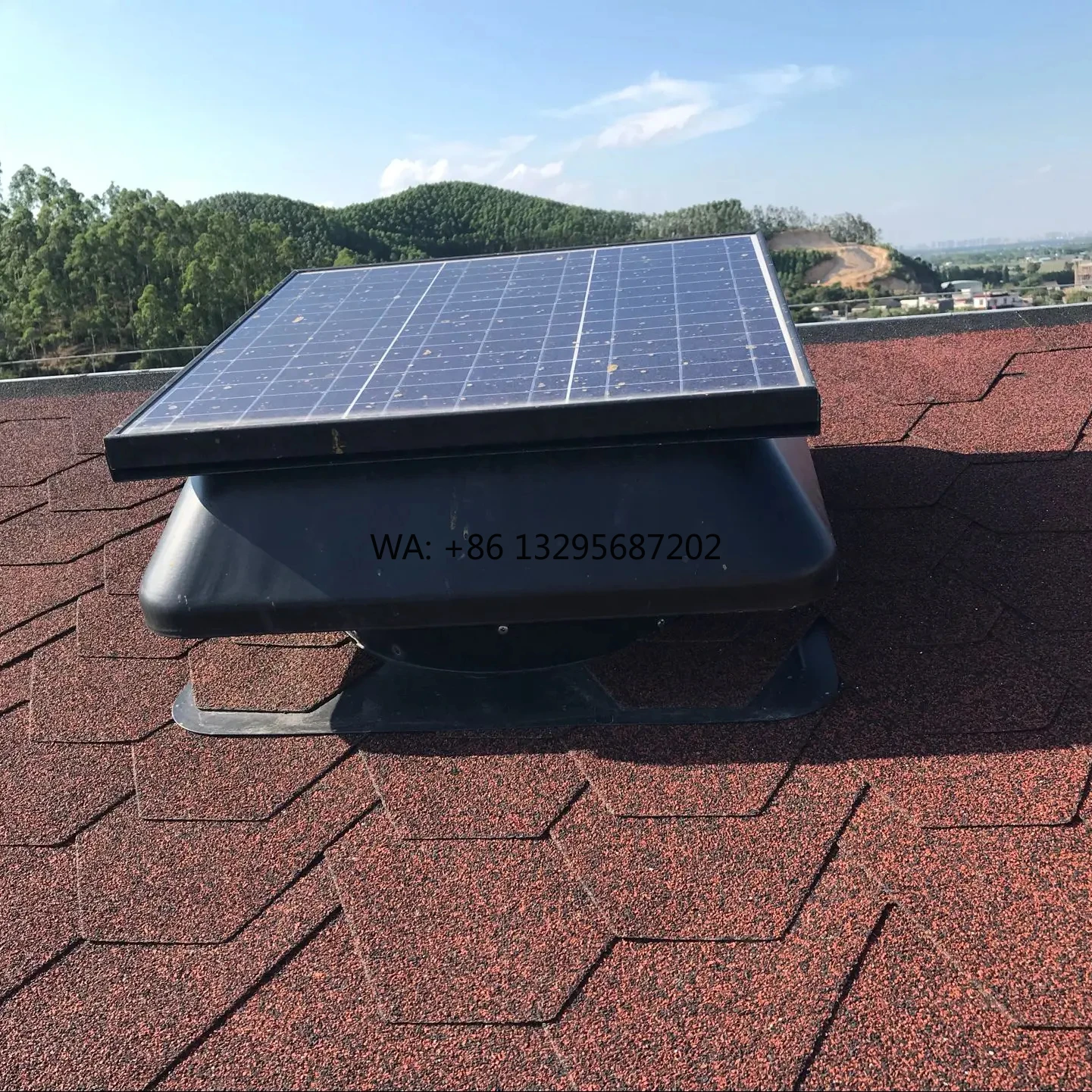 

Solar Attic Air Exhaust Fan 40 Watt Dc Ventilation Roof Solar air Vent Fan Roof Mounted Hot air Exhaust Fan