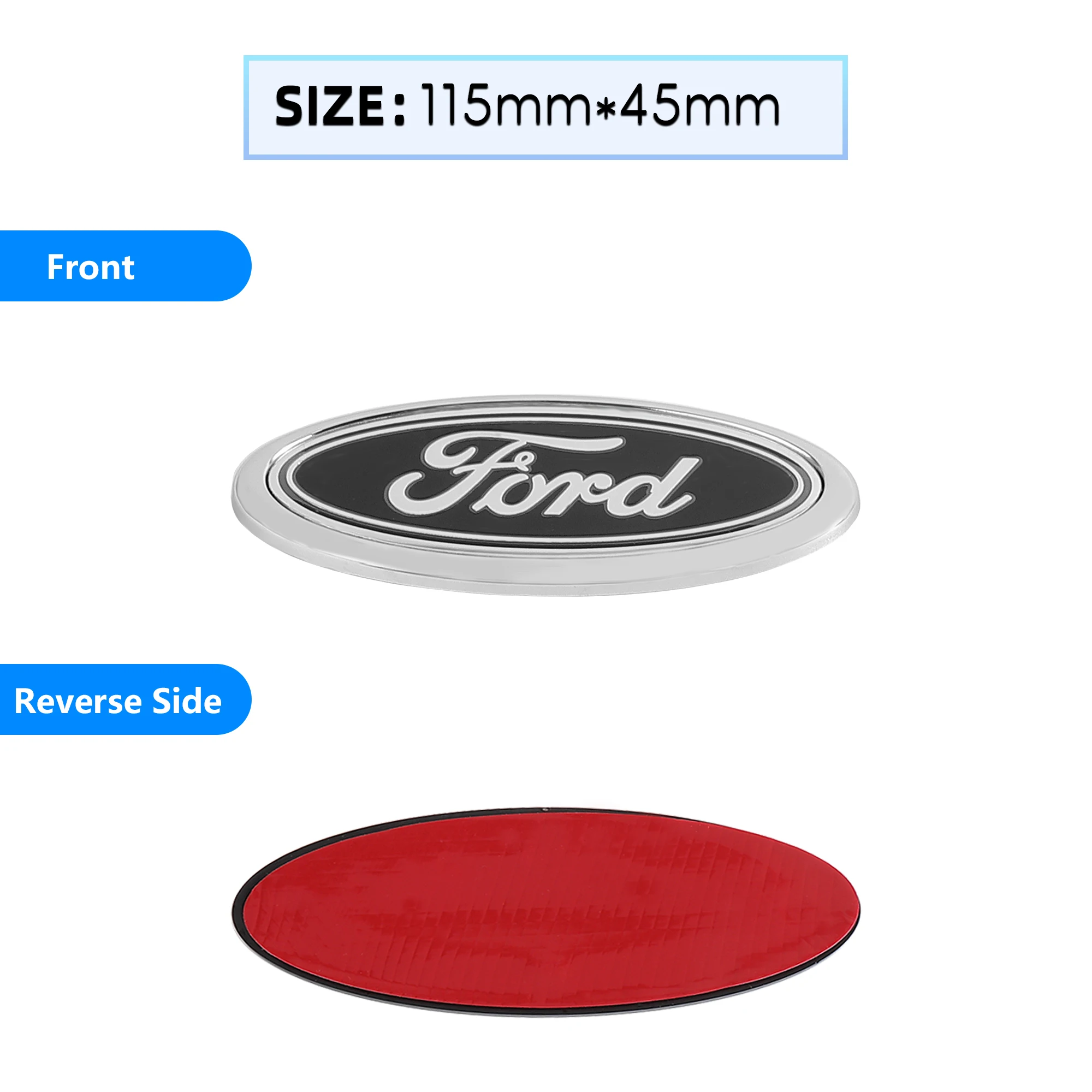 Auto-Fronthauben-Emblem-Aufkleber, Motorhauben- und Kofferraumaufkleber für Ford Fiesta Mondeo Fusion Shelby Edge Mustang Focus Ranger MK2 MK3