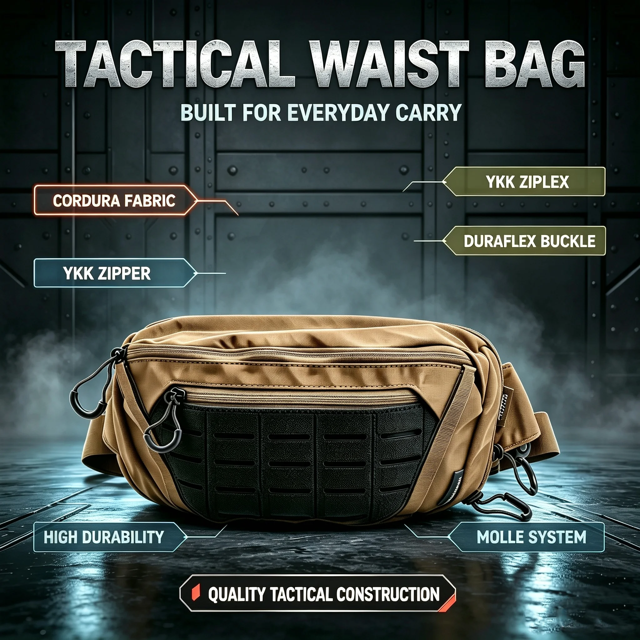 Picture 6: SFeKeW Men's Tactical Chest Bag Outdoor Sports Adjustable Crossbody Bag for Active Men