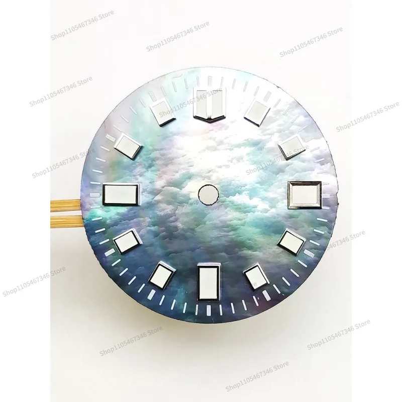 For The New 28.5mm Dial Surface for The NH35 Movement Colorful Flash with Green Luminous Light