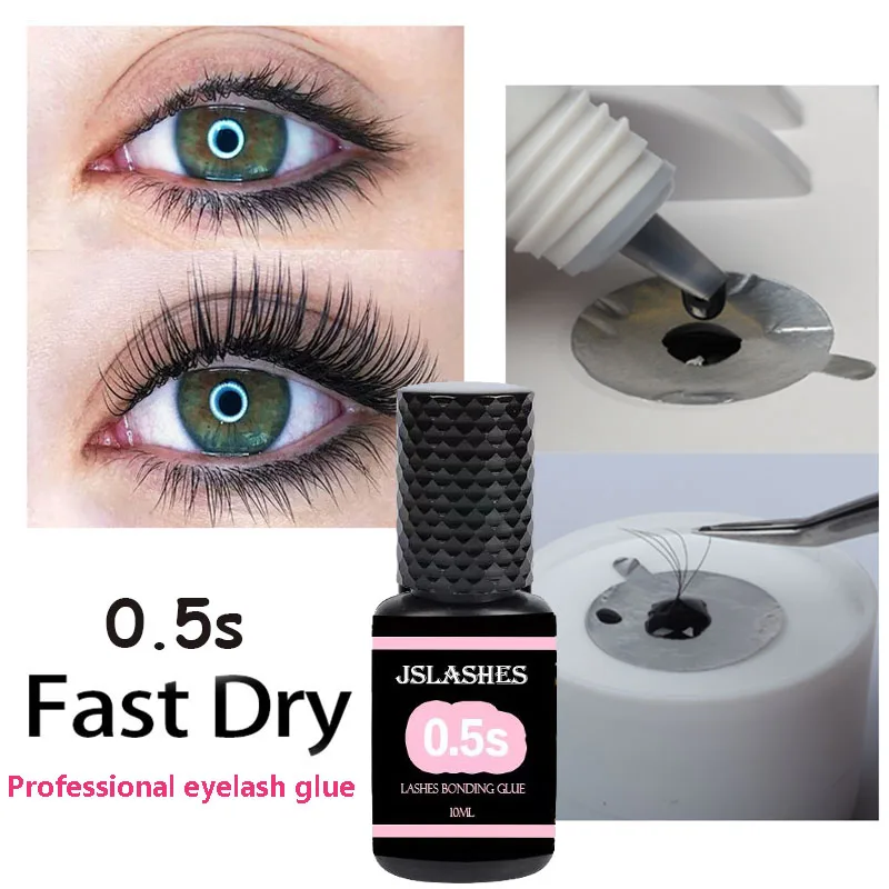 

2024 New 0.5 Second Black Lashes Adhesive Eyelash Extension Glue Low Fog Grafting Glue Individual Eyelashes Glue