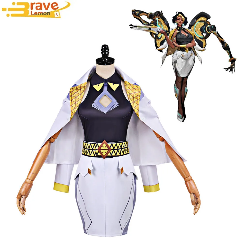 

Game OW Domina Cosplay Costume Adult Women Fantasia Top Coat Skirt Belt Clothing Outfits Halloween Carnival Party Disguise Suit
