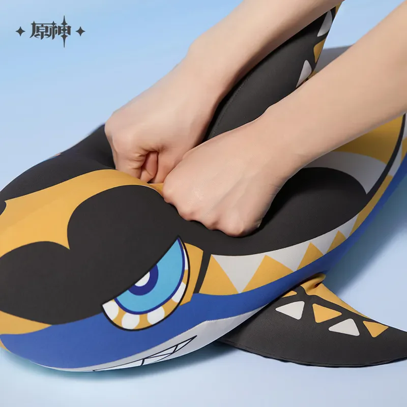Anime Shark Pillow Genshin Impact Official miHoYo Original Authentic Mualani Shark Viscose Fibre Pillow Pendant Christmas Gifts
