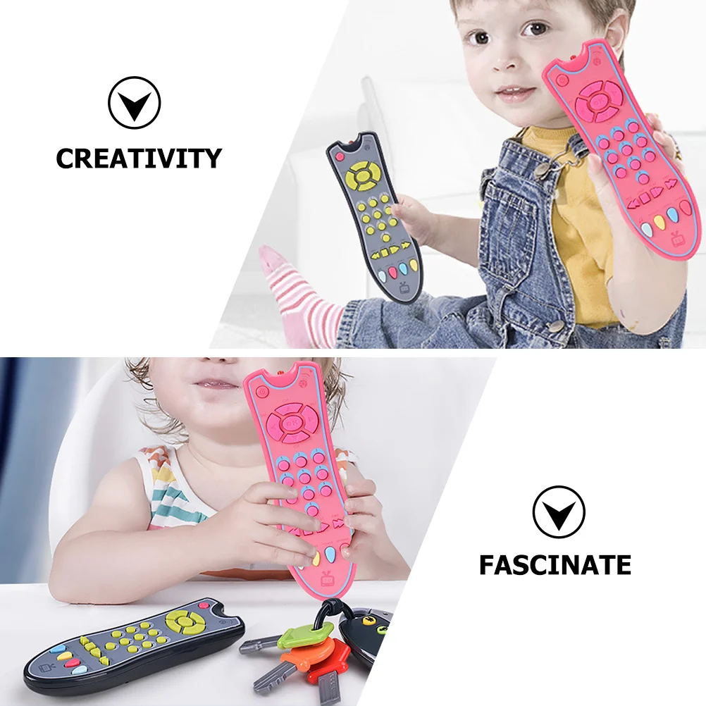 Моделирование детского пульта дистанционного управления, мягкое освещение, звуковые эффекты, интерактивная дистанционная когнитивная игрушка для раннего образования для малышей