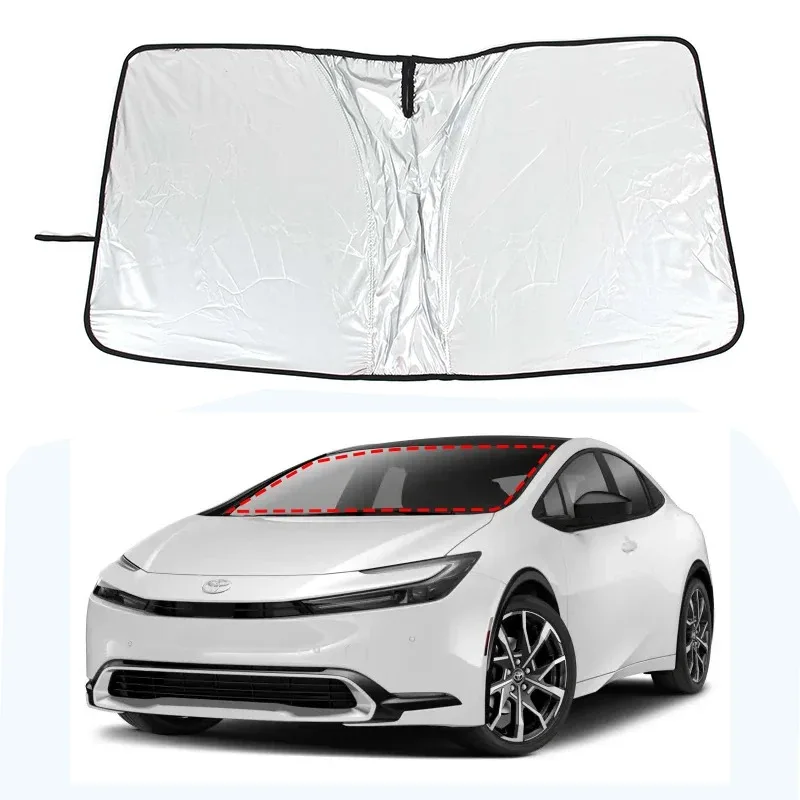 

Car Front Sun Visors Windshield Sunshade Foldable UV Protection Cover Car Accessories For Toyota Prius 60 Series XW60 2023 2024