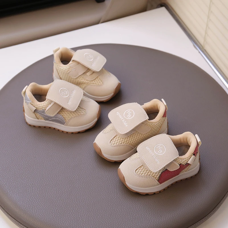 

Baby Walking Shoes Toes Capped Mesh Breathable Kids Casual Shoes Soft Bottom 2025 Autumn New Girls Running Shoes Sports Trendy