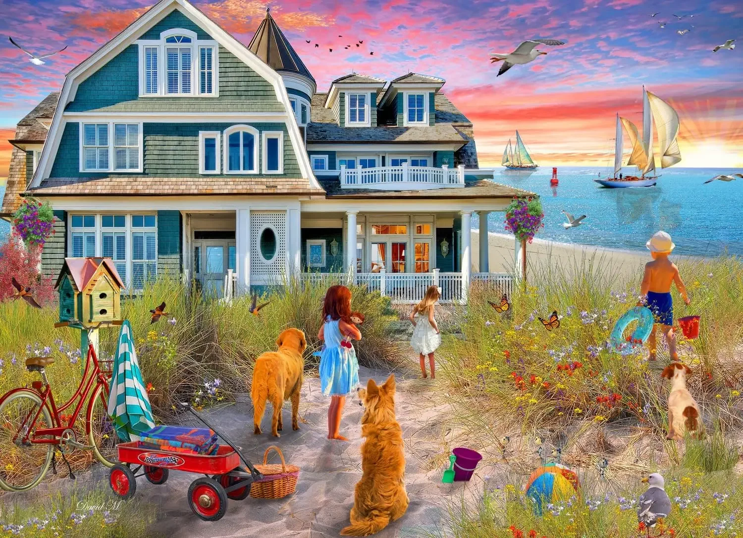

Jigsaw Puzzles for Adults 1314/520/120pcs Beach Day World Puzzles for Gameroom Bedroom Home Decor Birthday Party Gift