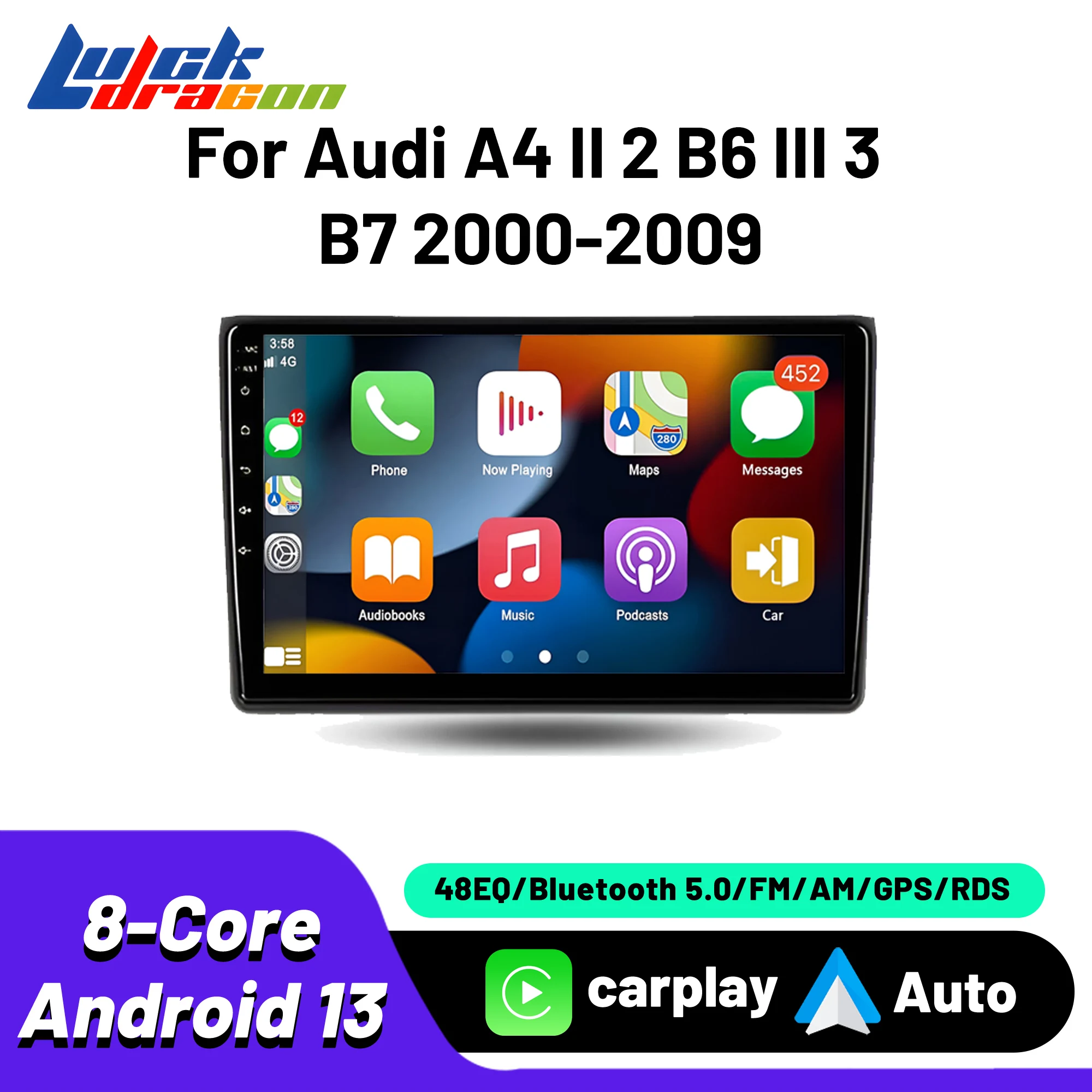 

Radio For Audi A4 B6 2000-2009 Autoradio Carplay Android Auto Wireless 8Core Wifi Multimedia Automotive Car Radio 2Din Android