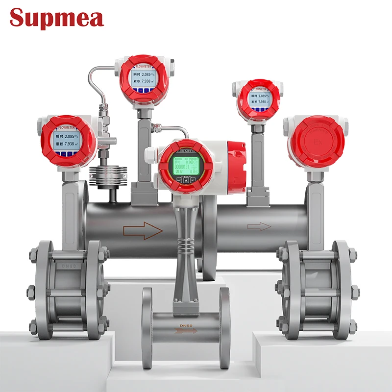 Misuratore di portata a vortice digitale antideflagrante Misuratore di portata a vapore per ossigeno liquido gas OEM